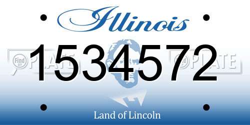 1534572 Illinois License Plate