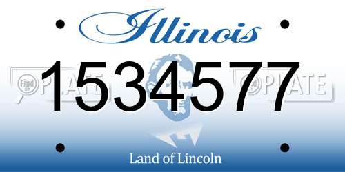 1534577 Illinois License Plate