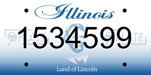 1534599 Illinois License Plate