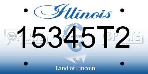 15345T2 Illinois License Plate