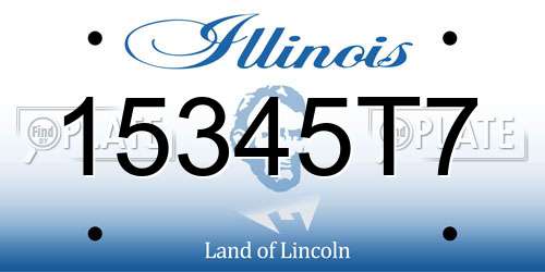 15345T7 Illinois License Plate