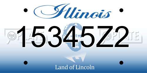 15345Z2 Illinois License Plate