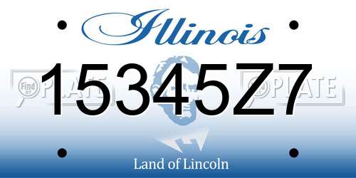 15345Z7 Illinois License Plate
