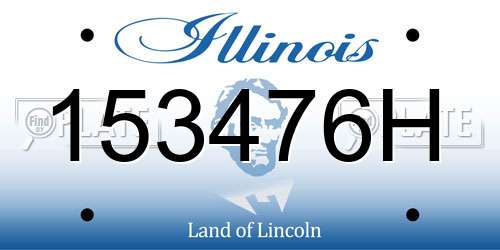 153476H Illinois License Plate
