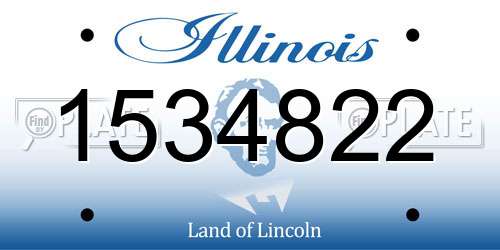 1534822 Illinois License Plate