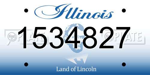 1534827 Illinois License Plate