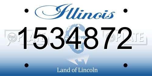 1534872 Illinois License Plate
