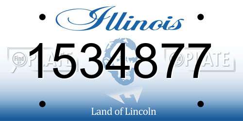 1534877 Illinois License Plate