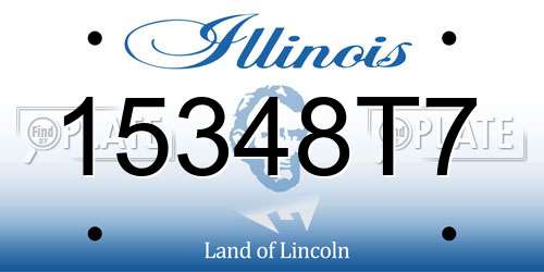 15348T7 Illinois License Plate