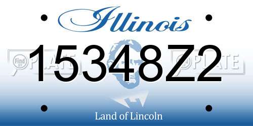 15348Z2 Illinois License Plate