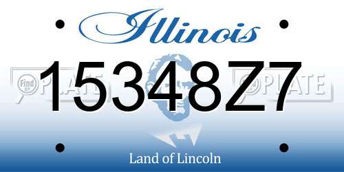 15348Z7 Illinois License Plate