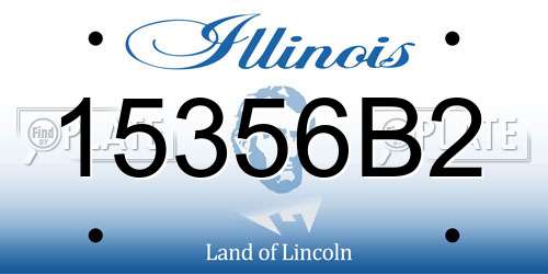 15356B2 Illinois License Plate