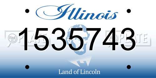 1535743 Illinois License Plate