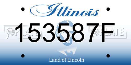 153587F Illinois License Plate