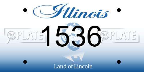 1536 Illinois License Plate