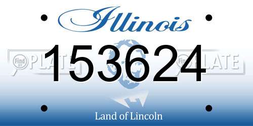 153624 Illinois License Plate
