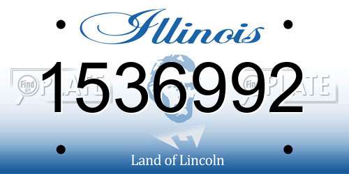1536992 Illinois License Plate