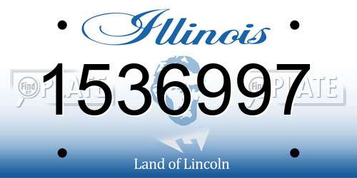 1536997 Illinois License Plate
