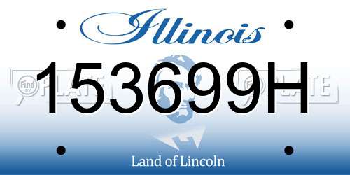 153699H Illinois License Plate
