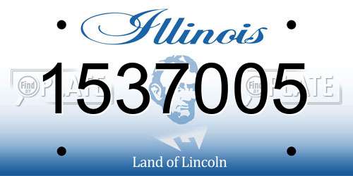 1537005 Illinois License Plate