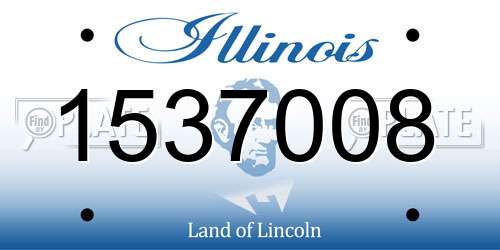 1537008 Illinois License Plate