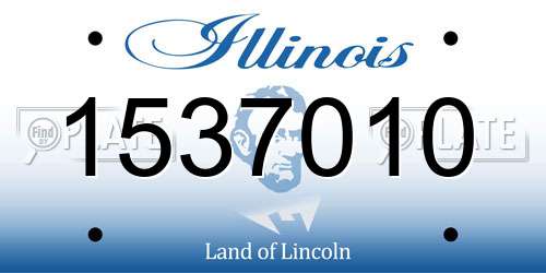 1537010 Illinois License Plate