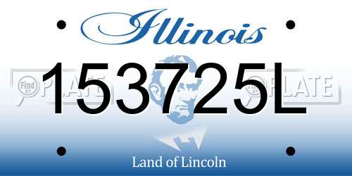 153725L Illinois License Plate