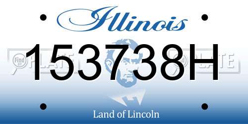 153738H Illinois License Plate