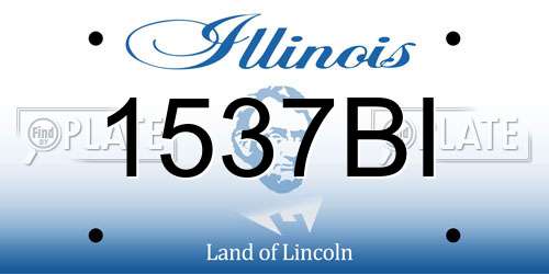 1537BI Illinois License Plate