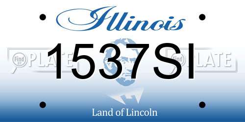 1537SI Illinois License Plate