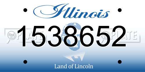 1538652 Illinois License Plate