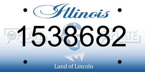 1538682 Illinois License Plate