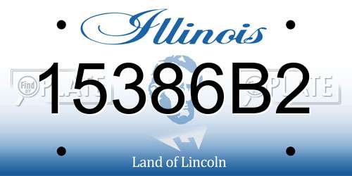 15386B2 Illinois License Plate