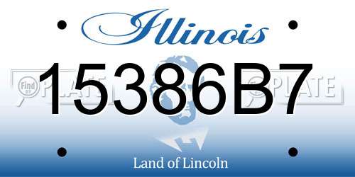 15386B7 Illinois License Plate