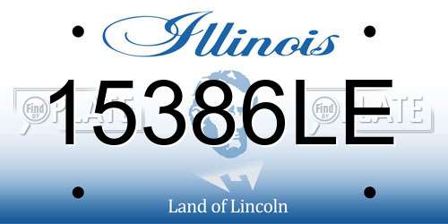 15386LE Illinois License Plate