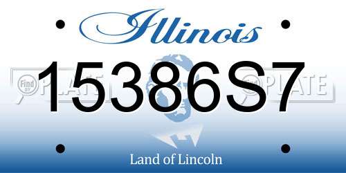 15386S7 Illinois License Plate