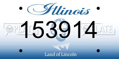 153914 Illinois License Plate
