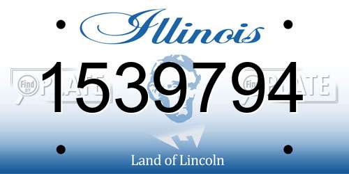 1539794 Illinois License Plate