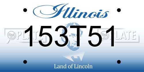 153T51 Illinois License Plate