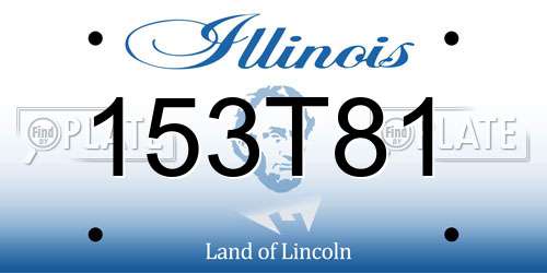 153T81 Illinois License Plate