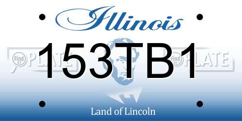 153TB1 Illinois License Plate