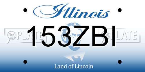 153ZBI Illinois License Plate