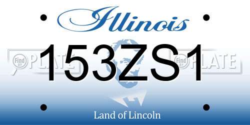 153ZS1 Illinois License Plate