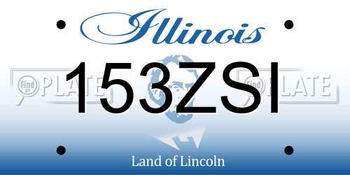 153ZSI Illinois License Plate