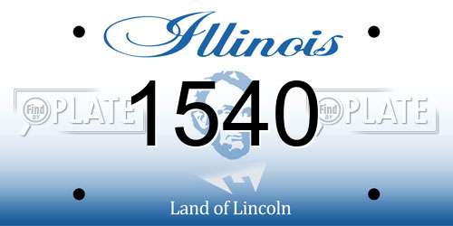 1540 Illinois License Plate