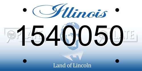 1540050 Illinois License Plate