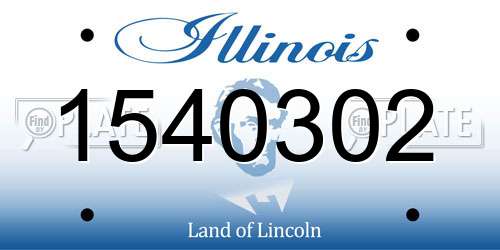1540302 Illinois License Plate