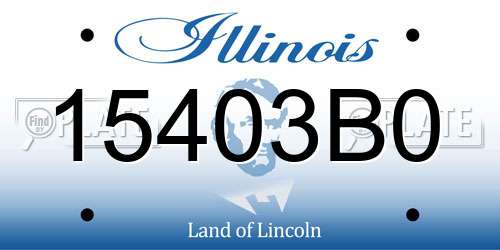 15403B0 Illinois License Plate