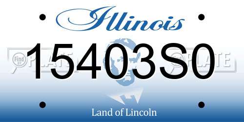 15403S0 Illinois License Plate