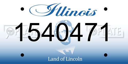 1540471 Illinois License Plate